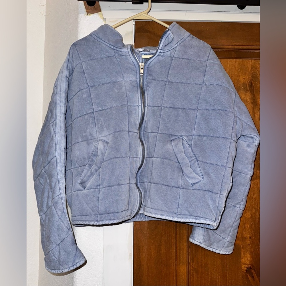 Jean Quilted Cropped Puffer Jacket